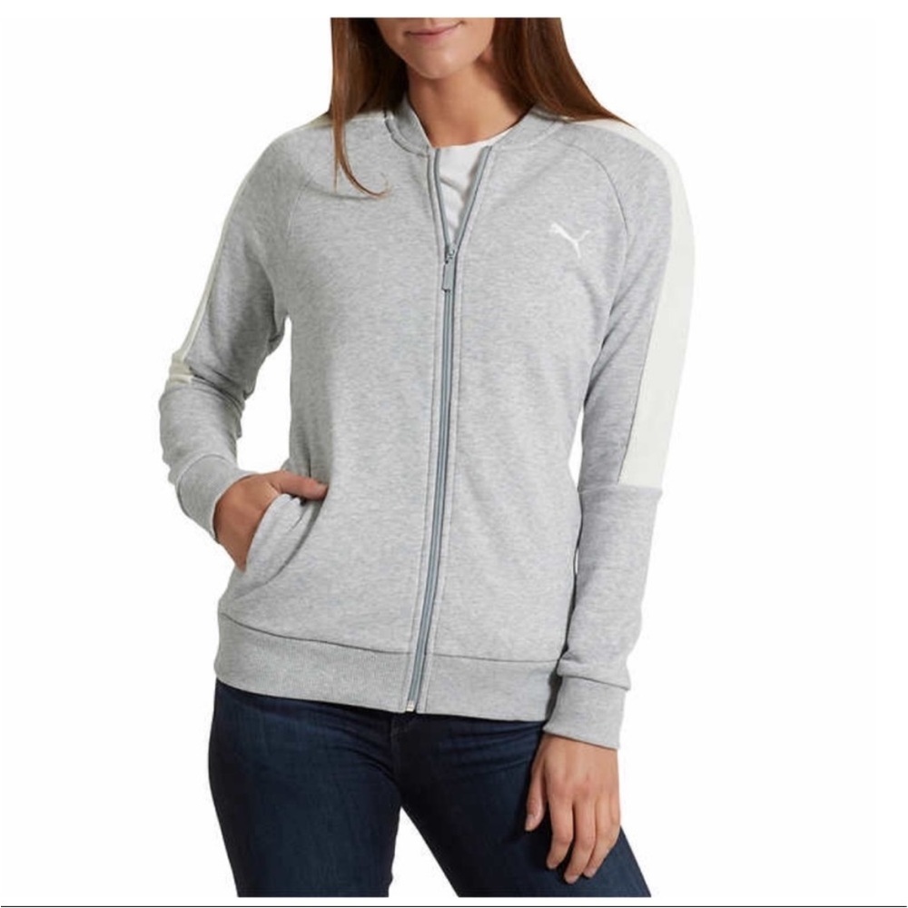 Puma full zip active jacket sweater grey S